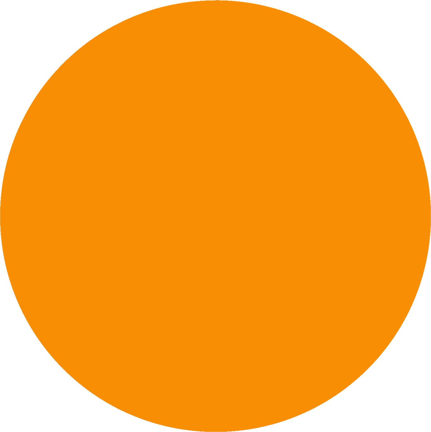 Orange Flat Circle